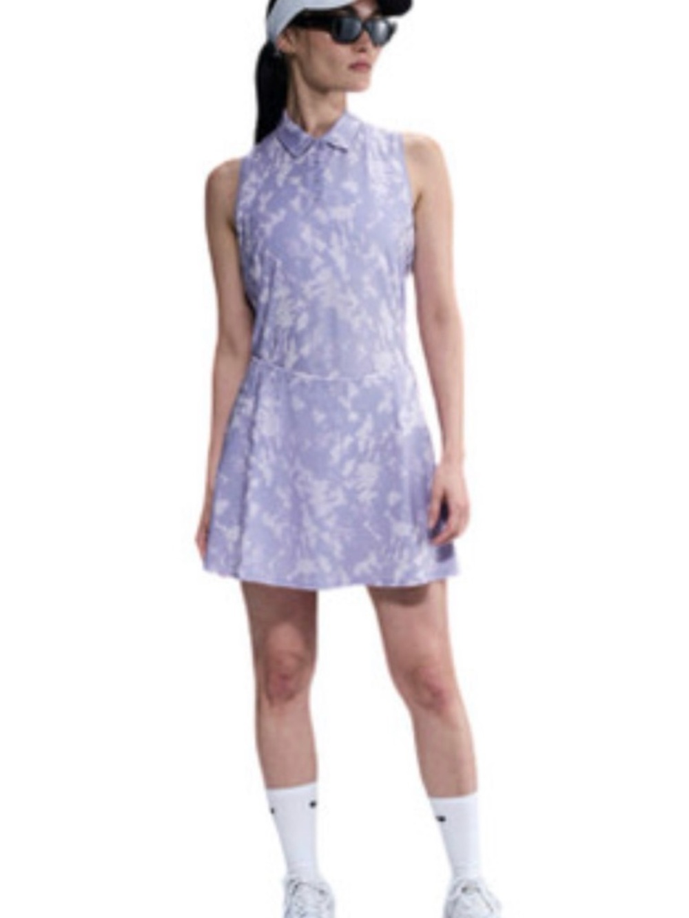 Nike Lavender & White Printed Sleeveless Polo with Matching Skort